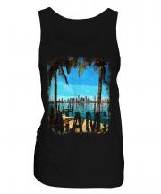 Miami Grunge Print Ladies Vest