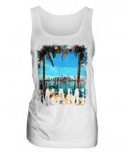 Miami Grunge Print Ladies Vest