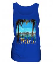 Miami Grunge Print Ladies Vest