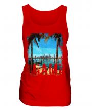 Miami Grunge Print Ladies Vest