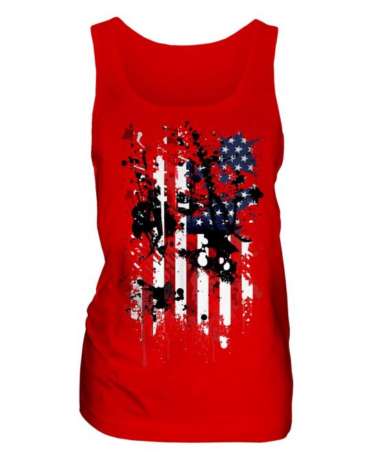 Stars And Stripes Abstract Print Ladies Vest