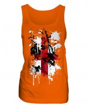 England St. George Cross Abstract Print Ladies Vest