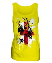 England St. George Cross Abstract Print Ladies Vest