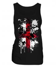 England St. George Cross Abstract Print Ladies Vest