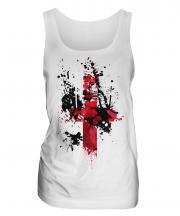 England St. George Cross Abstract Print Ladies Vest