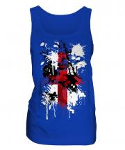England St. George Cross Abstract Print Ladies Vest