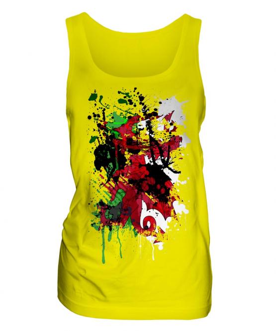 Wales Flag Abstract Print Ladies Vest