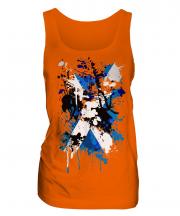 Scotland Flag Abstract Print Ladies Vest