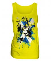 Scotland Flag Abstract Print Ladies Vest