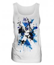 Scotland Flag Abstract Print Ladies Vest