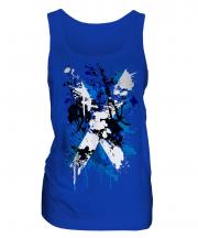 Scotland Flag Abstract Print Ladies Vest