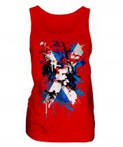 Scotland Flag Abstract Print Ladies Vest