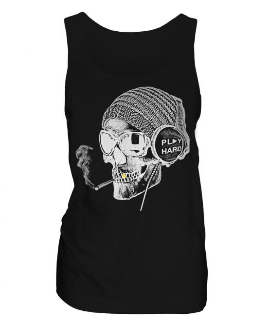 Play Hard Skull Ladies Vest