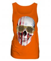 Stars And Stripes Skull Ladies Vest
