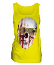 Stars And Stripes Skull Ladies Vest