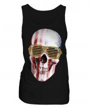 Stars And Stripes Skull Ladies Vest
