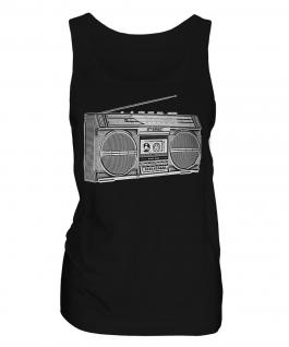 Retro Boombox Ladies Vest