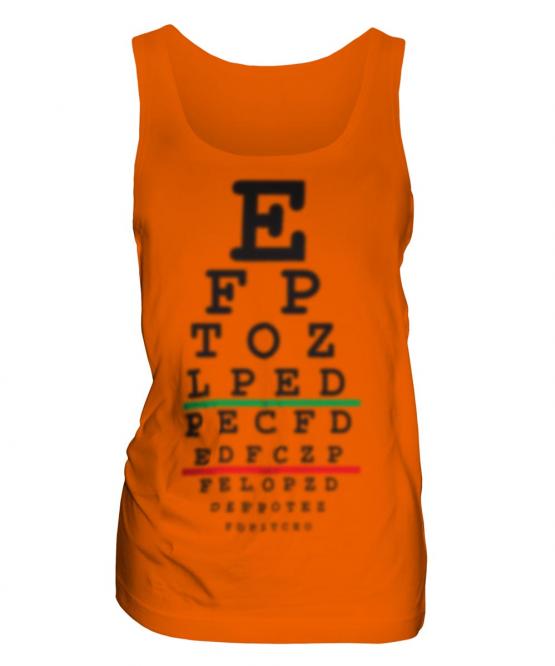Blurred Eye Test Chart Ladies Vest