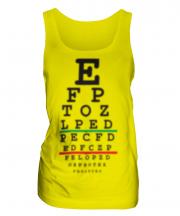 Blurred Eye Test Chart Ladies Vest