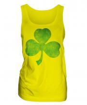 Shamrock Distressed Print Ladies Vest
