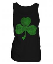 Shamrock Distressed Print Ladies Vest