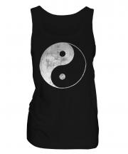 Yin Yang Distressed Print Ladies Vest
