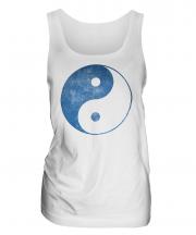 Yin Yang Distressed Print Ladies Vest