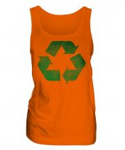 Recycle Distressed Print Ladies Vest