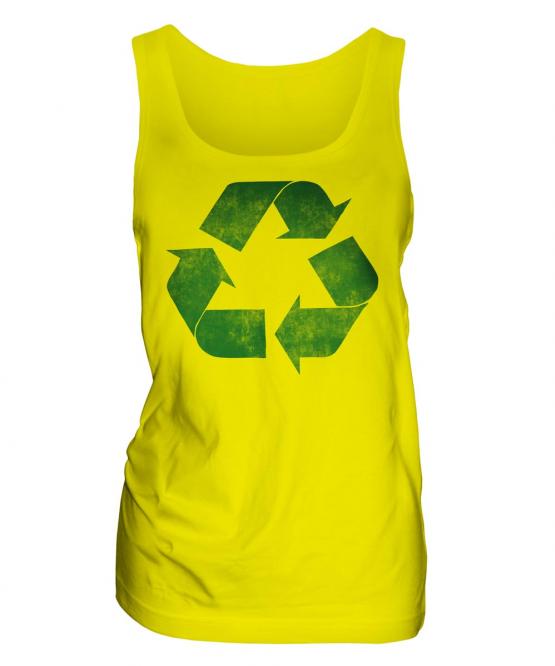 Recycle Distressed Print Ladies Vest