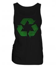 Recycle Distressed Print Ladies Vest