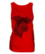 Airedale Terrier Sketch Ladies Vest
