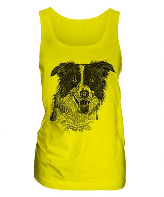 Border Collie Sketch Ladies Vest