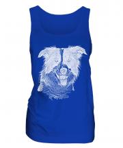 Border Collie Sketch Ladies Vest