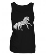 Rearing Horse Sketch Ladies Vest