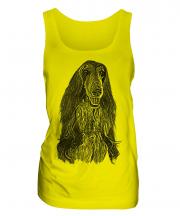 Afghan Hound Sketch Ladies Vest