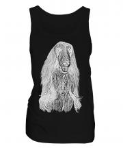 Afghan Hound Sketch Ladies Vest