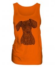 Dachshund Sketch Ladies Vest