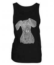 Dachshund Sketch Ladies Vest