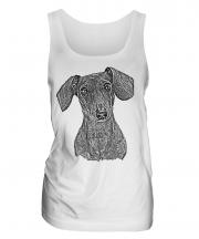 Dachshund Sketch Ladies Vest