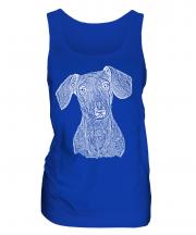 Dachshund Sketch Ladies Vest