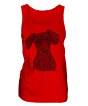 Dachshund Sketch Ladies Vest