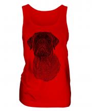 Bullmastiff Sketch Ladies Vest