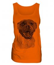 American Bulldog Sketch Ladies Vest