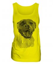 American Bulldog Sketch Ladies Vest