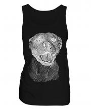 American Bulldog Sketch Ladies Vest