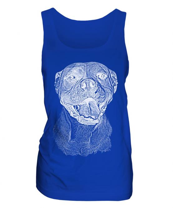 American Bulldog Sketch Ladies Vest