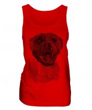 American Bulldog Sketch Ladies Vest
