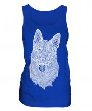 German Shepherd / Alsation Sketch Ladies Vest