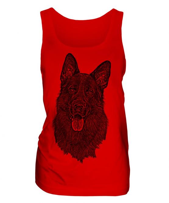 German Shepherd / Alsation Sketch Ladies Vest