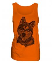 Alaskan Malamute Sketch Ladies Vest